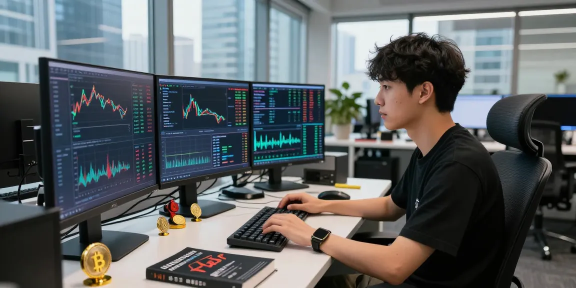 Dynamic cryptocurrency trading scene showcasing real-time market analysis on 업투익스체인지.