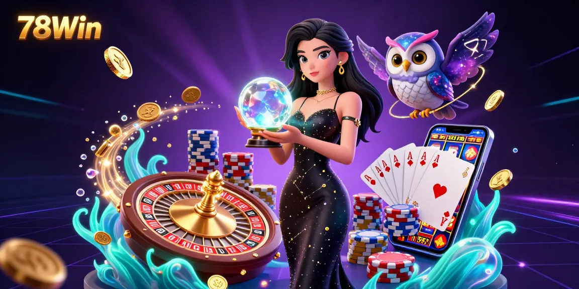 Experience thrilling gameplay with 78Win in a vibrant scene showcasing dynamic casino elements.