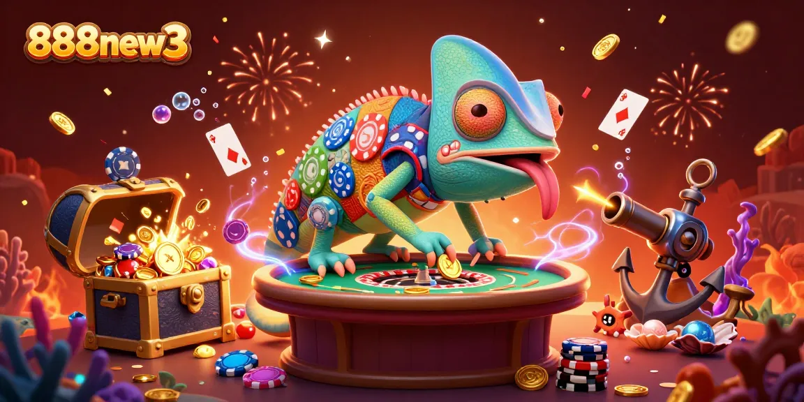 Win big at 888new3 by enjoying a vibrant casino experience under the watchful eyes of a chameleon.