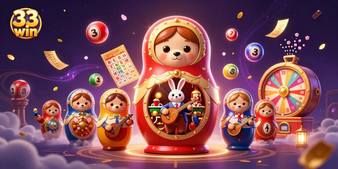 Engage with 33 win in this vibrant casino scene filled with playful characters and colorful game elements.