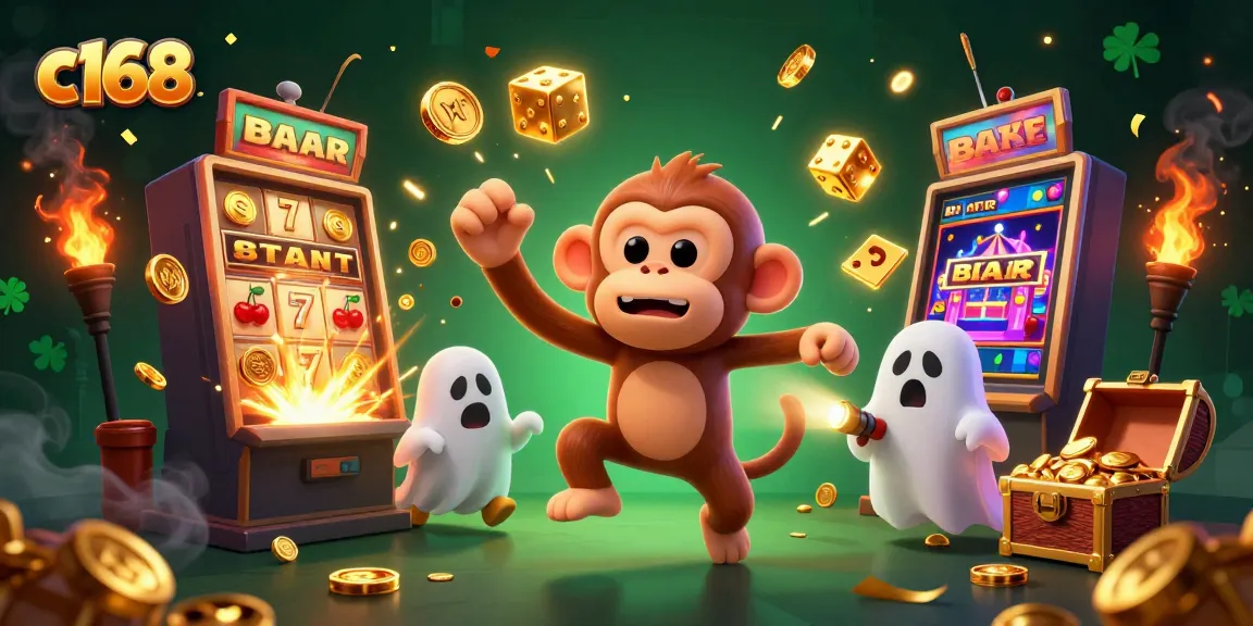 Experience thrilling jackpot wins with c168 in this vibrant haunted casino scene.